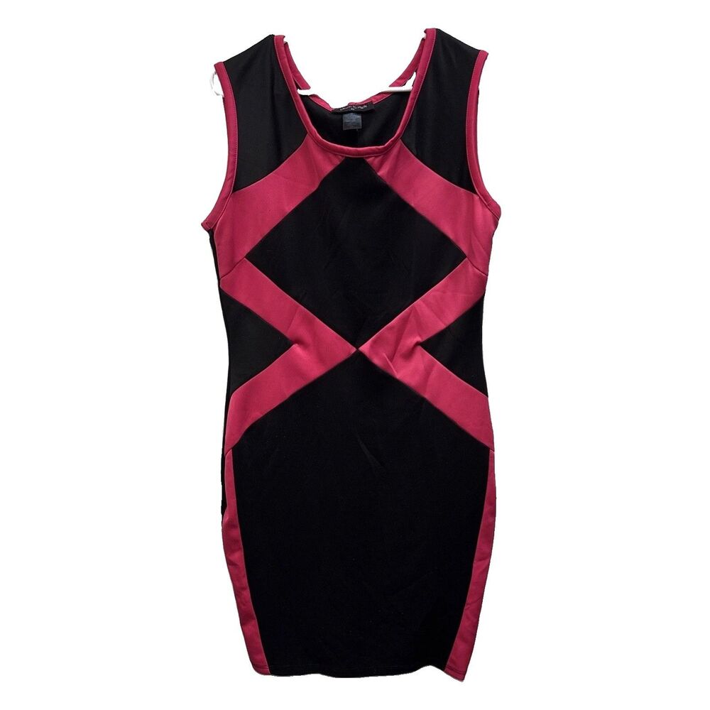 Fashion To Figure Pink black Sheath dress Party Festival Career 2X Sleeveless